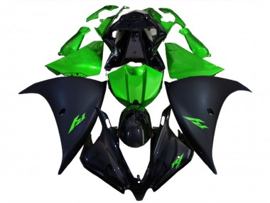 Noir Mat & Vert 2012-2014 Yamaha R1 Carénage Moto