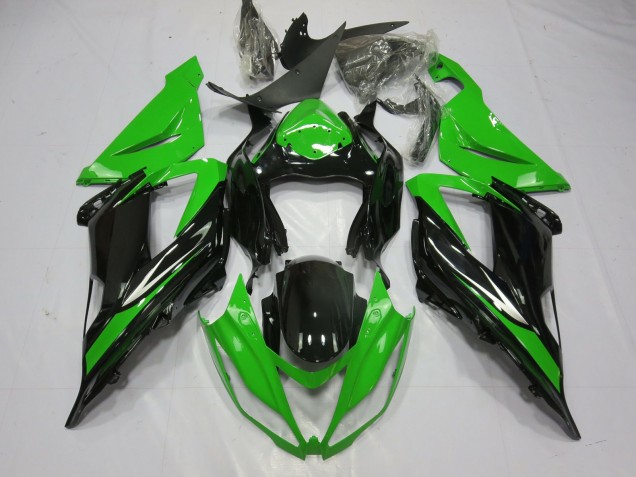 Noir & Vert 2013-2018 Kawasaki ZX6R Carénage Moto Noir & Vert 2013-2018 Kawasaki ZX6R Carénage Moto