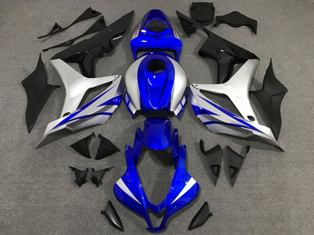 OEM Style Bleu & Argent 2007-2008 Honda CBR600RR Carénage Moto OEM Style Bleu & Argent 2007-2008 Honda CBR600RR Carénage Moto