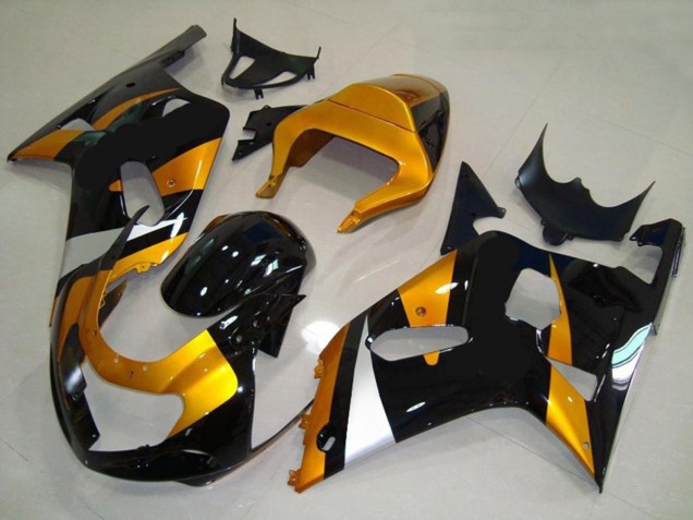 Or & Noir 2001-2003 Suzuki GSXR 600-750 Carénage Moto Or & Noir 2001-2003 Suzuki GSXR 600-750 Carénage Moto