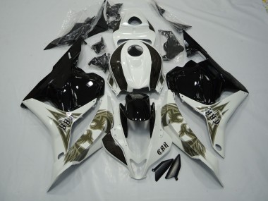 Or Noir & Blanc 2009-2012 Honda CBR600RR Carénage Moto