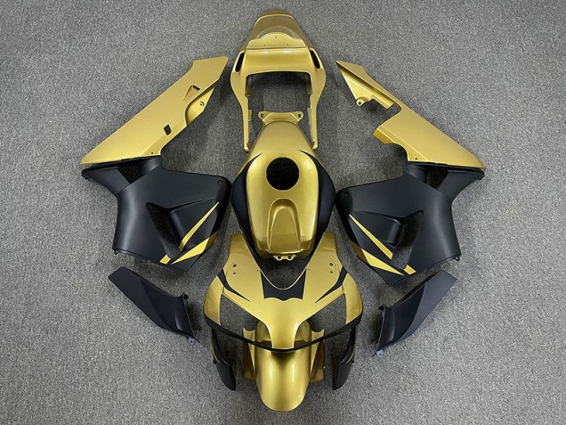 Or & Noir Mat 2003-2004 Honda CBR600RR Carénage Moto Or & Noir Mat 2003-2004 Honda CBR600RR Carénage Moto