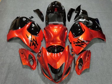 Orange Bonbon & Noir Brillant 2008-2020 Suzuki GSXR 1300 Carénage Moto