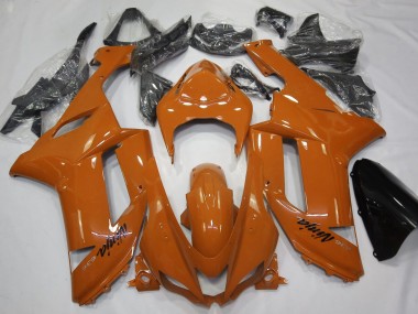 Orange Brillant 2007-2008 Kawasaki ZX6R Carénage Moto