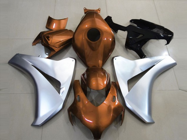 Orange Brillant & Argent 2008-2011 Honda CBR1000RR Carénage Moto Orange Brillant & Argent 2008-2011 Honda CBR1000RR Carénage Moto