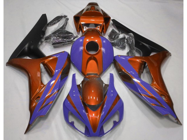 Orange Brillant & Bleu Foncé 2006-2007 Honda CBR1000RR Carénage Moto Orange Brillant & Bleu Foncé 2006-2007 Honda CBR1000RR Carénage Moto
