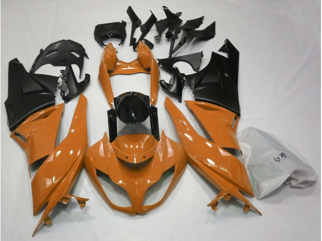 Orange Brillant & Noir 2009-2012 Kawasaki ZX6R Carénage Moto Orange Brillant & Noir 2009-2012 Kawasaki ZX6R Carénage Moto