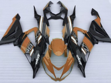 Orange Brillant & Noir 2013-2018 Kawasaki ZX6R Carénage Moto