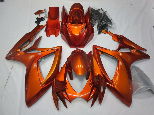 Orange Brûlée 2006-2007 Suzuki GSXR 600-750 Carénage Moto Orange Brûlée 2006-2007 Suzuki GSXR 600-750 Carénage Moto