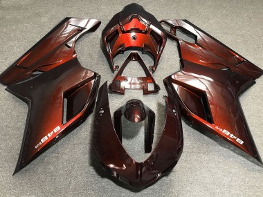 Orange Foncé 2007-2014 Ducati 848 1098 1198 Carénage Moto