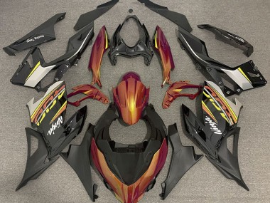 Orange Liquide & Gris 2018-2023 Kawasaki Ninja 400 Carénage Moto