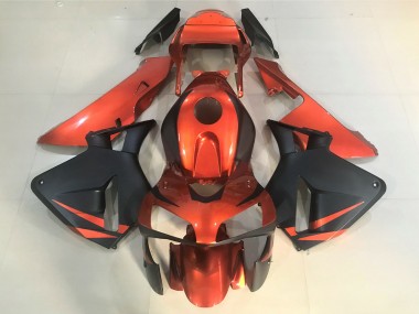 Orange & Noir Mat 2003-2004 Honda CBR600RR Carénage Moto
