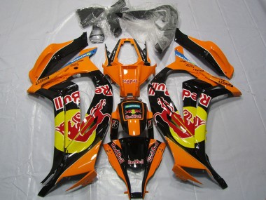 Orange Rouge Taureau 2011-2015 Kawasaki ZX10R Carénage Moto