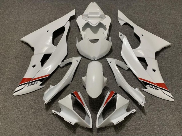 Perle Blanche 2008-2016 Yamaha R6 Carénage Moto Perle Blanche 2008-2016 Yamaha R6 Carénage Moto