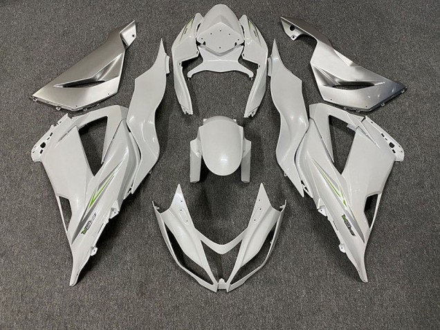 Perle Blanche 2013-2018 Kawasaki ZX6R Carénage Moto Perle Blanche 2013-2018 Kawasaki ZX6R Carénage Moto