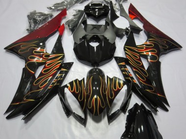 Personnalisé Flamme 2008-2016 Yamaha R6 Carénage Moto