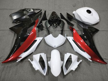Personnalisé Rouge Noir & Blanc 2008-2016 Yamaha R6 Carénage Moto