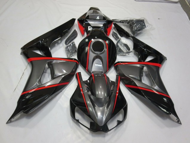 Rayure Épingle Rouge Noir Argent 2006-2007 Honda CBR1000RR Carénage Moto Rayure Épingle Rouge Noir Argent 2006-2007 Honda CBR1000RR Carénage Moto