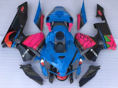 Requin Bleu & Rose 2005-2006 Honda CBR600RR Carénage Moto