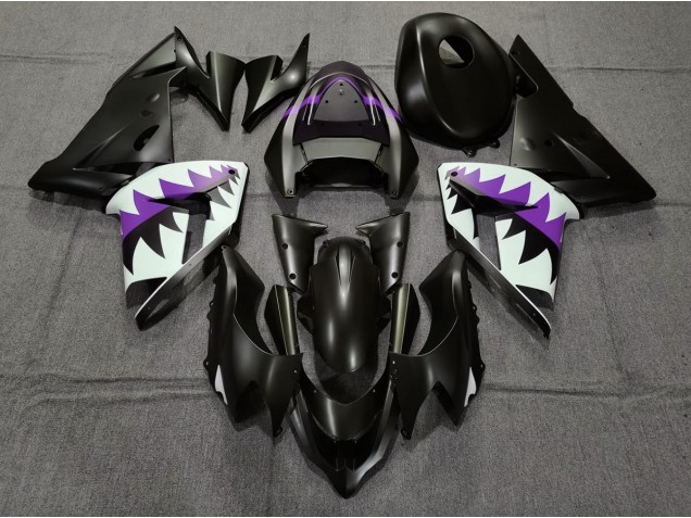 Requin Noir Mat & Violet 2004-2005 Kawasaki ZX10R Carénage Moto Requin Noir Mat & Violet 2004-2005 Kawasaki ZX10R Carénage Moto