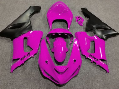 Rose Brillant 2005-2006 Kawasaki ZX6R Carénage Moto