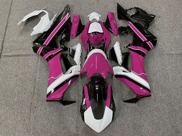 Rose Brillant Blanc & Noir 2017-2023 Honda CBR1000RR Carénage Moto