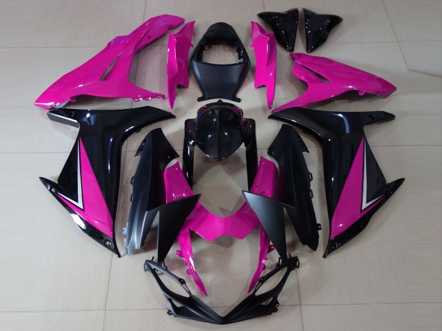 Rose Brillant & Noir 2011-2024 Suzuki GSXR 600-750 Carénage Moto Rose Brillant & Noir 2011-2024 Suzuki GSXR 600-750 Carénage Moto