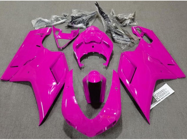 Rose Brillant Uni 2007-2014 Ducati 848 1098 1198 Carénage Moto Rose Brillant Uni 2007-2014 Ducati 848 1098 1198 Carénage Moto