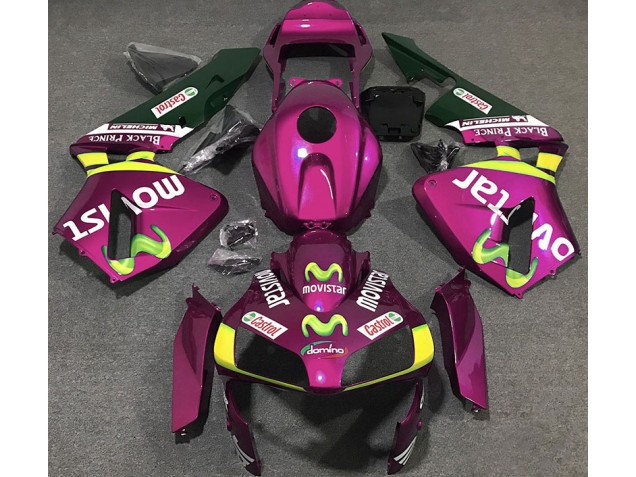Rose Vif Movistar 2003-2004 Honda CBR600RR Carénage Moto Rose Vif Movistar 2003-2004 Honda CBR600RR Carénage Moto