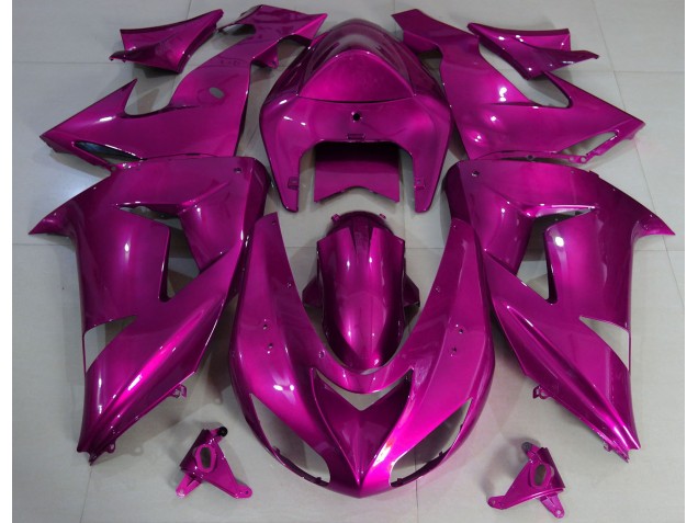 Rose Vif Uni 2006-2007 Kawasaki ZX10R Carénage Moto Rose Vif Uni 2006-2007 Kawasaki ZX10R Carénage Moto