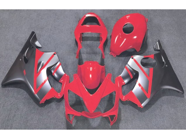 Rouge & Argent Mat 2001-2003 Honda CBR600 F4i Carénage Moto Rouge & Argent Mat 2001-2003 Honda CBR600 F4i Carénage Moto