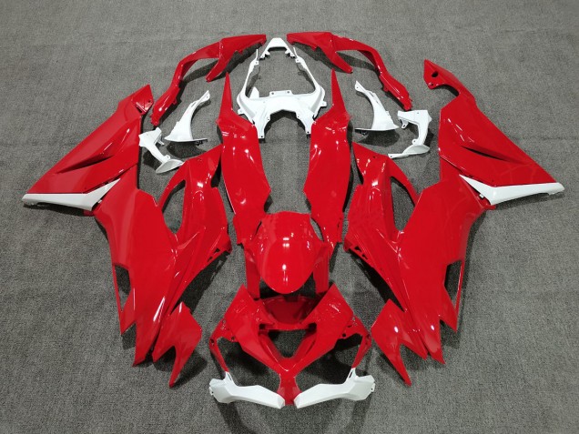 Rouge Avec Du Blanc 2019-2023 Kawasaki ZX6R Carénage Moto Rouge Avec Du Blanc 2019-2023 Kawasaki ZX6R Carénage Moto