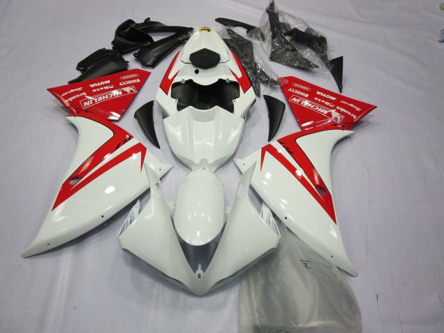 Rouge & Blanc 2012-2014 Yamaha R1 Carénage Moto Rouge & Blanc 2012-2014 Yamaha R1 Carénage Moto