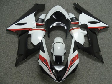 Rouge Blanc & Noir 2005-2006 Kawasaki ZX6R Carénage Moto
