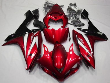 Rouge Blanc & Noir 2007-2008 Yamaha R1 Carénage Moto