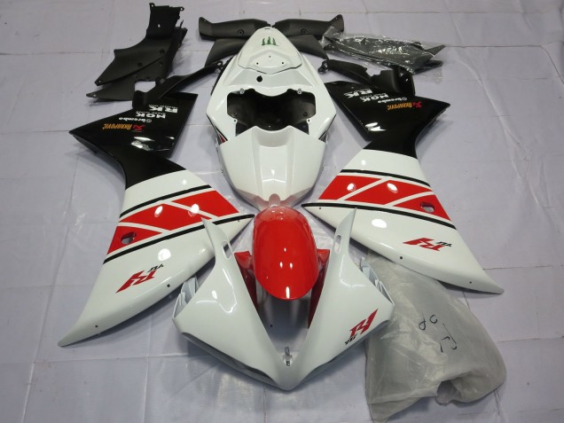 Rouge Blanc & Noir 2012-2014 Yamaha R1 Carénage Moto Rouge Blanc & Noir 2012-2014 Yamaha R1 Carénage Moto