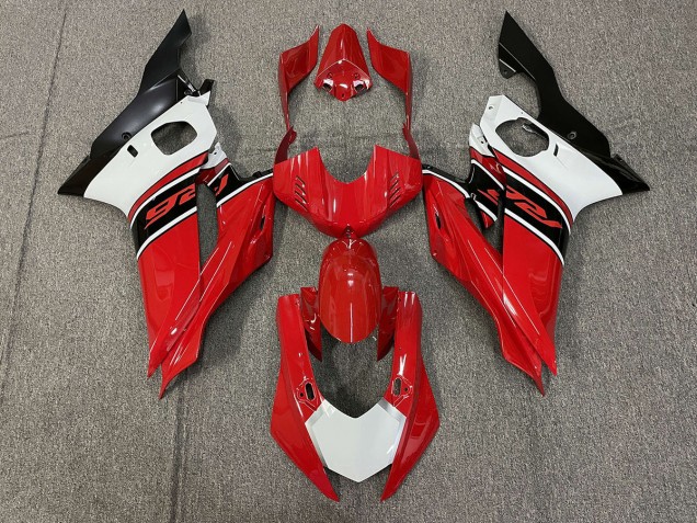 Rouge Blanc & Noir 2017-2021 Yamaha R6 Carénage Moto Rouge Blanc & Noir 2017-2021 Yamaha R6 Carénage Moto
