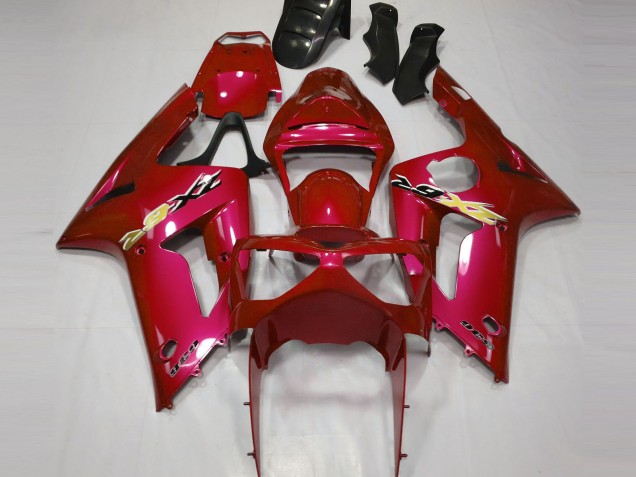 Rouge Bonbon 2003-2004 Kawasaki ZX6R Carénage Moto Rouge Bonbon 2003-2004 Kawasaki ZX6R Carénage Moto