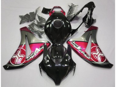 Rouge Bonbon Sur Noir Personnalisé 2008-2011 Honda CBR1000RR Carénage Moto