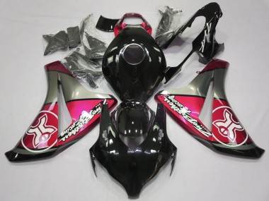 Rouge Bonbon Sur Noir Personnalisé 2008-2011 Honda CBR1000RR Carénage Moto