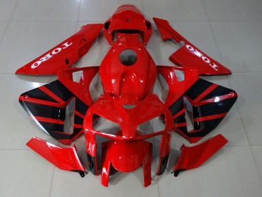 Rouge Brillant 2005-2006 Honda CBR600RR Carénage Moto
