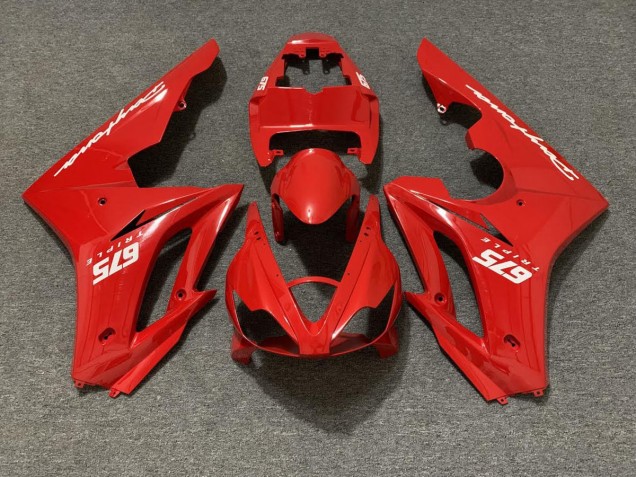 Rouge Brillant 2006-2008 Triumph Daytona 675 Carénage Moto Rouge Brillant 2006-2008 Triumph Daytona 675 Carénage Moto