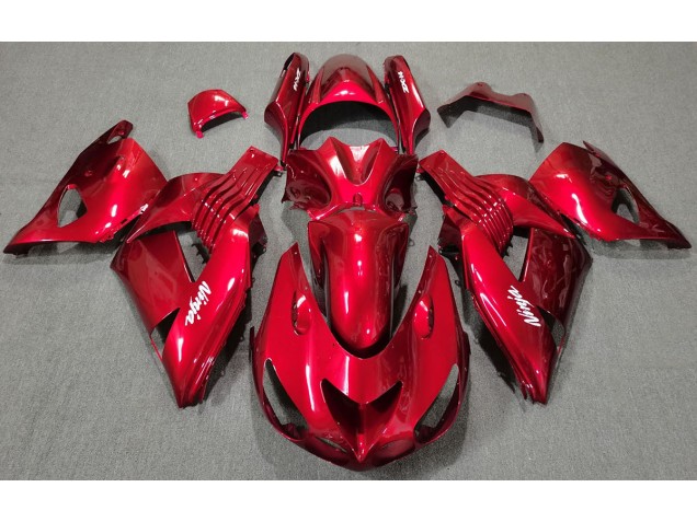 Rouge Brillant 2006-2011 Kawasaki ZX14R Carénage Moto Rouge Brillant 2006-2011 Kawasaki ZX14R Carénage Moto