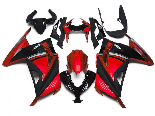 Rouge Brillant 2013-2018 Kawasaki Ninja 300 Carénage Moto Rouge Brillant 2013-2018 Kawasaki Ninja 300 Carénage Moto