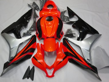 Rouge Brillant Argent & Noir 2007-2008 Honda CBR600RR Carénage Moto