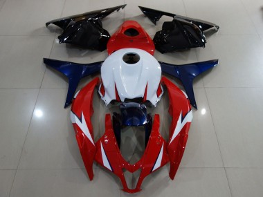 Rouge Brillant / Blanc 2009-2012 Honda CBR600RR Carénage Moto