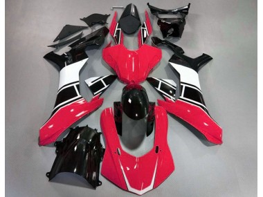 Rouge Brillant Blanc & Noir 2015-2019 Yamaha R1 Carénage Moto