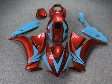 Rouge Brillant & Bleu Clair 2012-2016 Honda CBR1000RR Carénage Moto