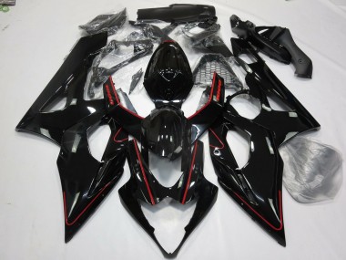 Rouge Brillant & Noir 2005-2006 Suzuki GSXR 1000 Carénage Moto