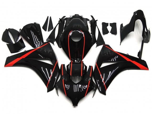 Rouge Brillant & Noir 2008-2011 Honda CBR1000RR Carénage Moto Rouge Brillant & Noir 2008-2011 Honda CBR1000RR Carénage Moto